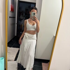 Long, White Maxi Skirt